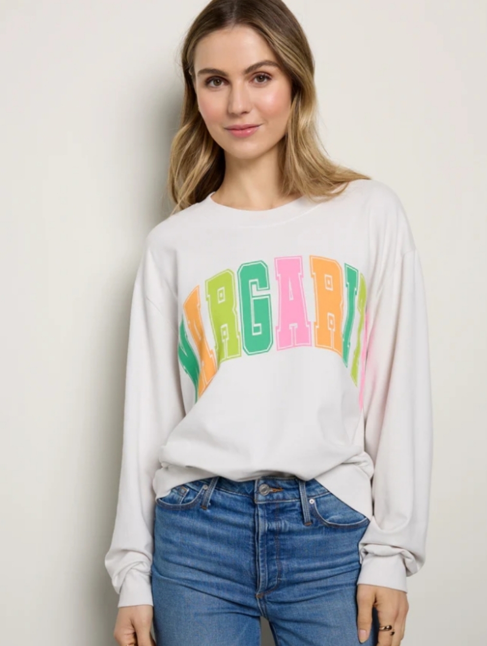 NWOT Project Social T Margarita Sweatshirt Medium Vacation Graphic